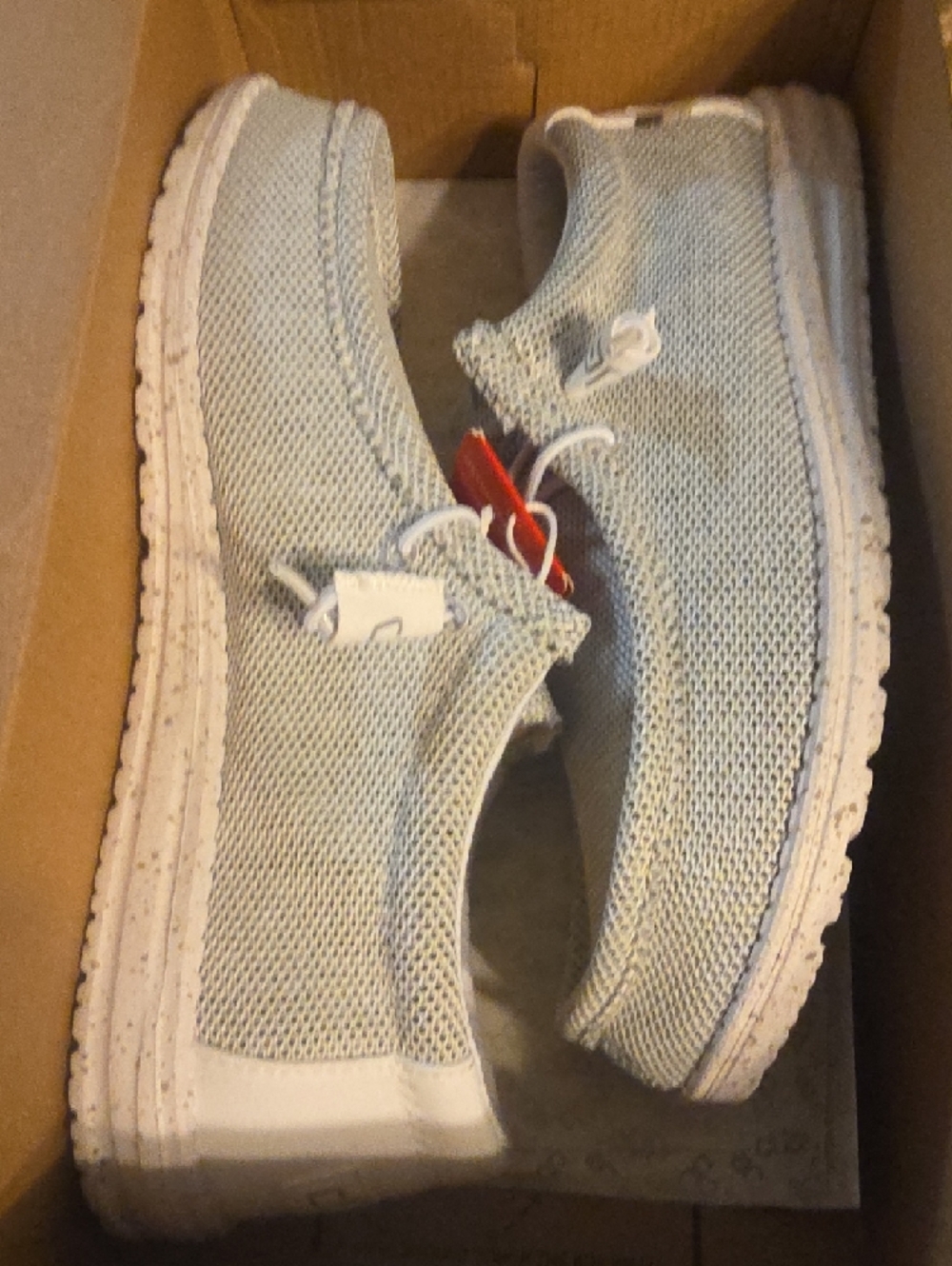 Hey Dude Wally Sox Slip-On Sneakers in Stone White Knit - Picture 5 of 5